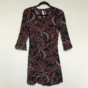 Banana Republic Navy Blue Paisley Dress